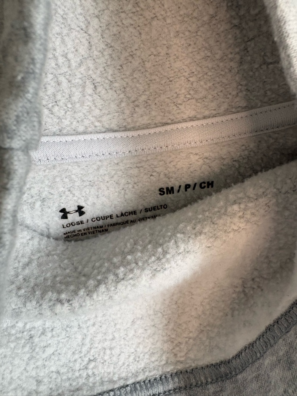 Under Armour Rival Fleece Light Funnel Neck Gray Pullover sz S Athleisure - Picture 3 of 9